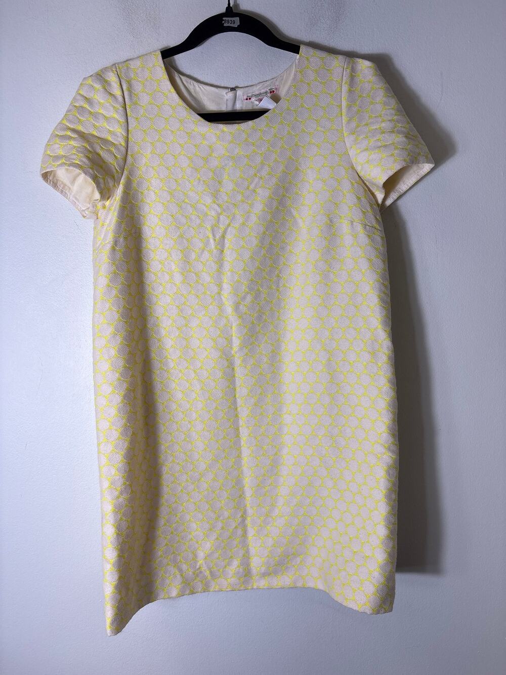 Bonpoint Yellow Polka Dot Short Sleeve Mini Dress Sz Mj
